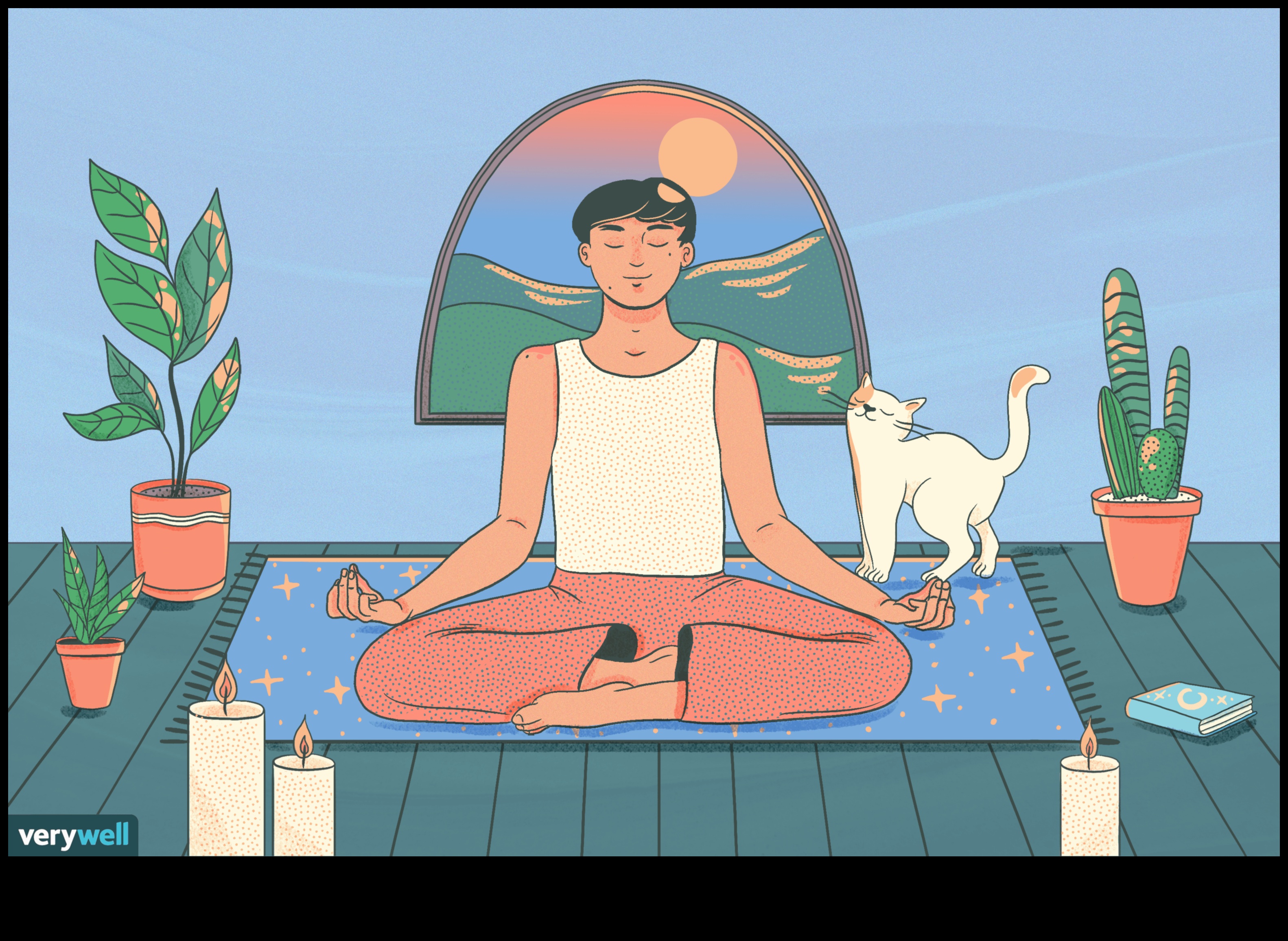 Mierīgs iekšienē: stratēģijas dzīvošanai bez stresa, izmantojot meditāciju