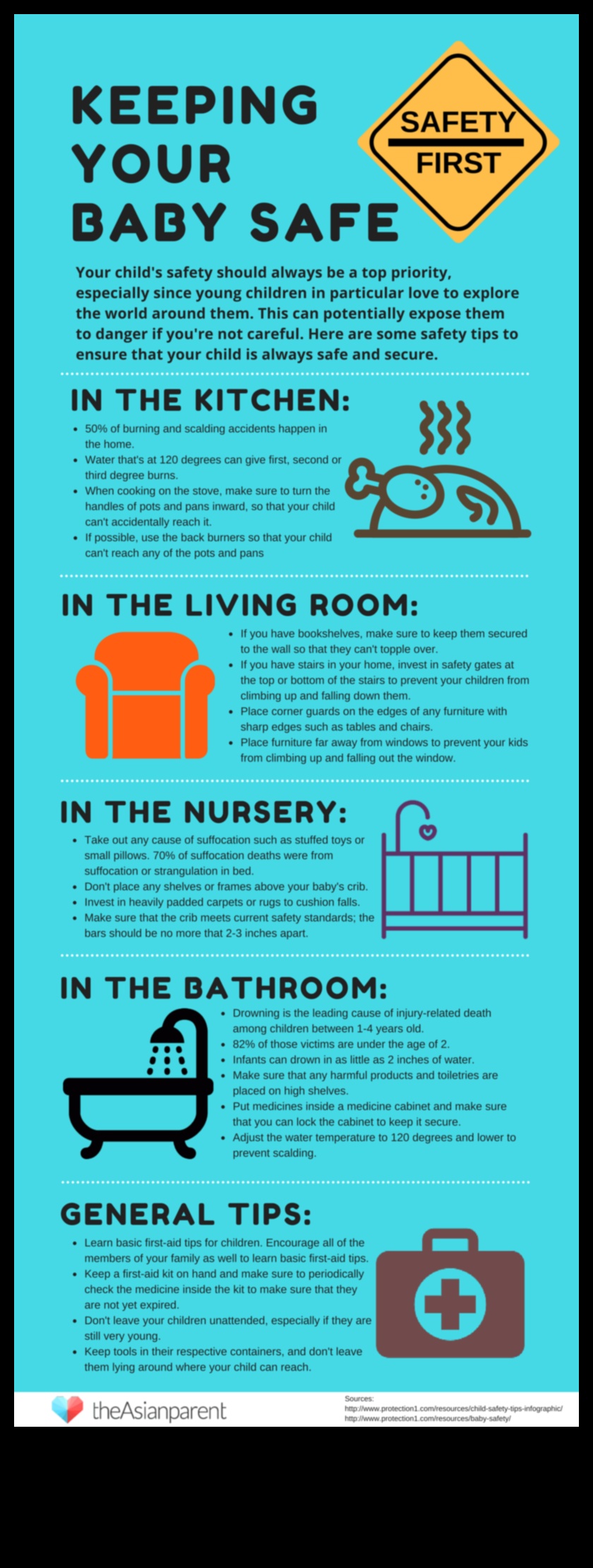 Aizbildnības rokasgrāmata: būtiski padomi mazuļa drošībai