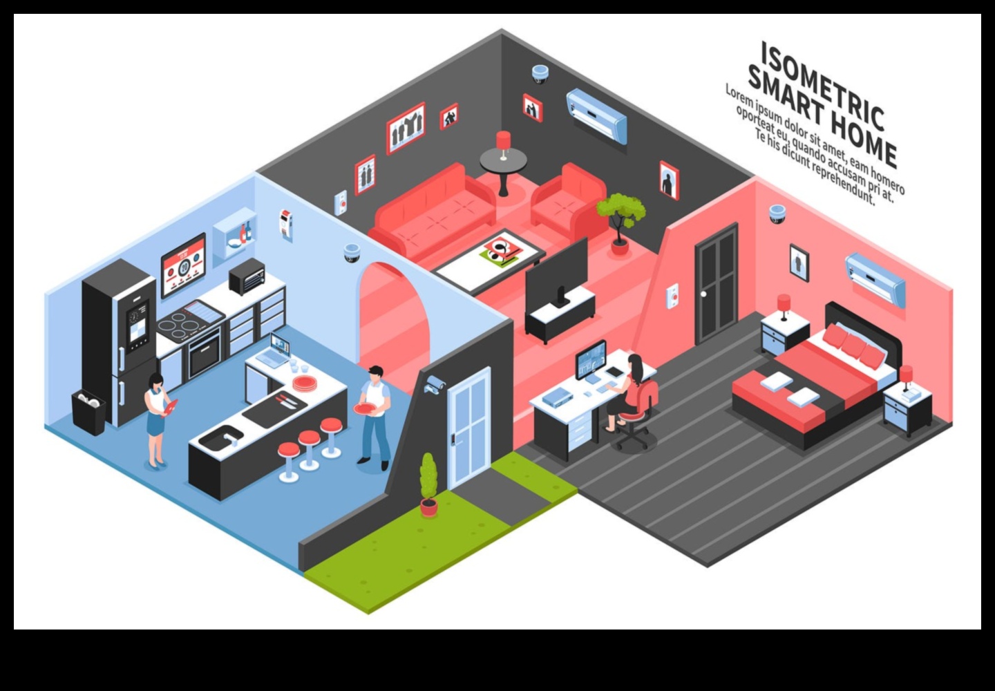 Viedās mēbeles: biroja elektronika integrēta stilīgās mēbelēs